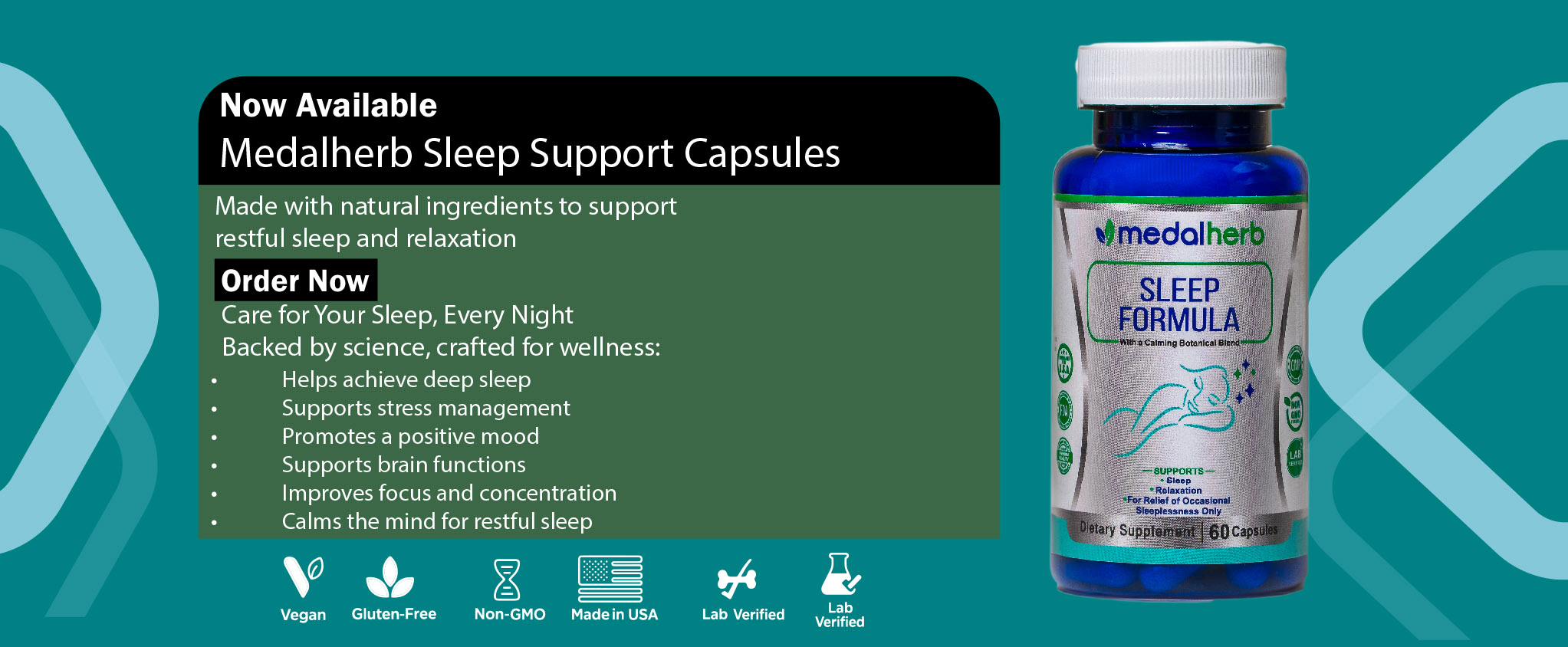 Medalherb Sleep Support Capsules Cover